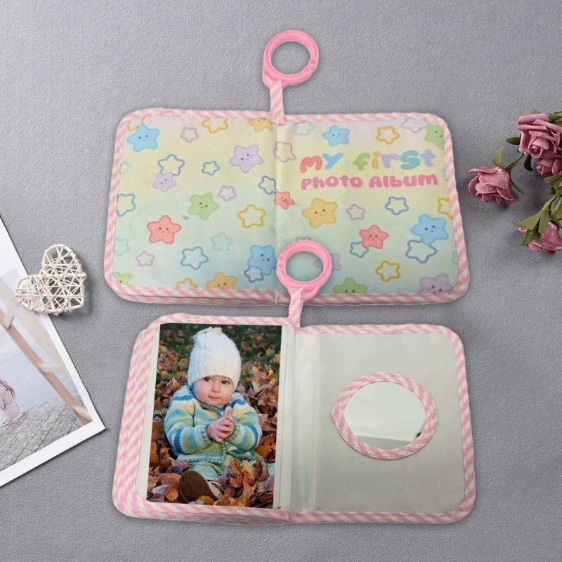 Soft Fabric Baby Photo Album Safe Strong Oxford Bohemian Rainbow Style Memory Book Colorful for Infants Children Use