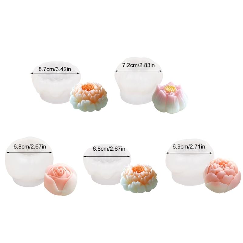 Flower Shape Silicone Molds Fondants Chocolate Molds Mousses Cake Decorating Tool Candle Soap Molds Easily Clean