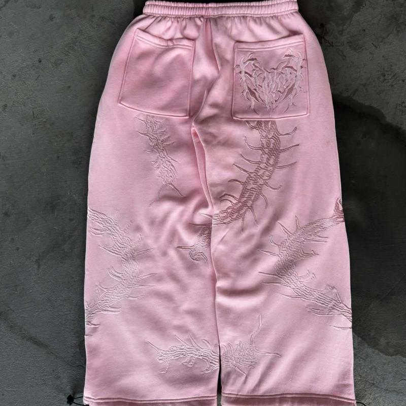 

Европейские и американские весенние мужские и женские удобные брюки в стиле высокой уличной моды S розовый