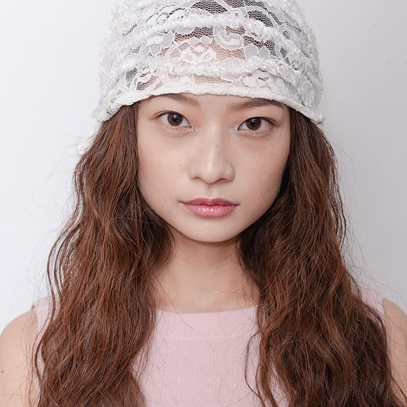 Poesiedame ROSIG SPETSBANDANA I KRÄM