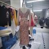 European and American Printed Dress Floral V-neck Lace Edge Suspender Tether Sleeveless Dress Long Dress