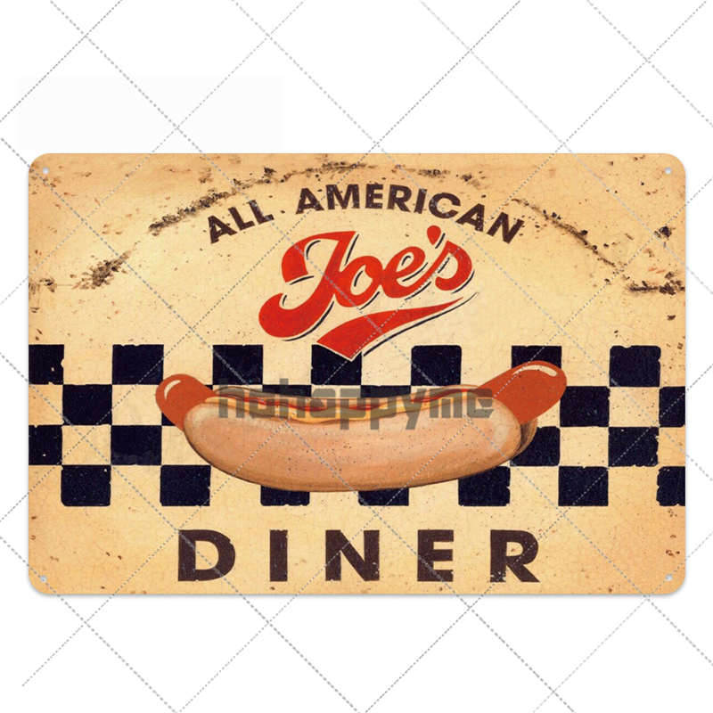 Segno di Latta Metallico Vintage per Cucina Poster Retrò Piatto per Cibo Pub Bar Cucina Sala da Pranzo Decorazione Murale Decorazione per la Casa 20*30cm