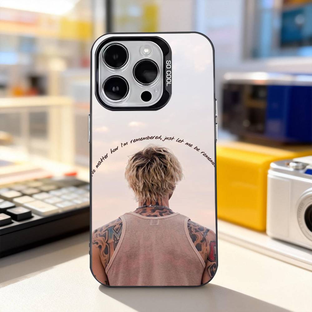 MGK L-Lost Americana Cool Phone Case For iPhone 17,16,15,14,13,12,11,Pro,XS,Max,Plus,Mini,SE4,E Black Matte Shockproof Cover
