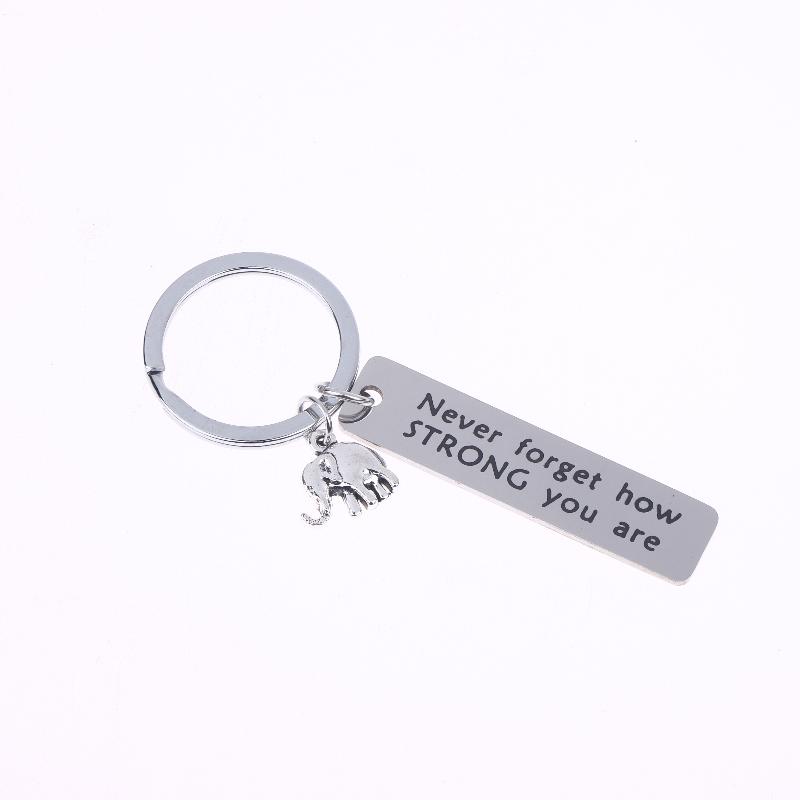 

1/5 шт. Вдохновляющий брелок из нержавеющей стали со слоном, излучающим положительную энергию, для мужчин, подвеска для автомобиля, рюкзака, украшение 1pc