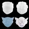 Cute Evil for Cat Animal Candle Mold 3D Abstract Resin Epoxy Casting Molds for Home Decor Ornament Aromatherapy Mold