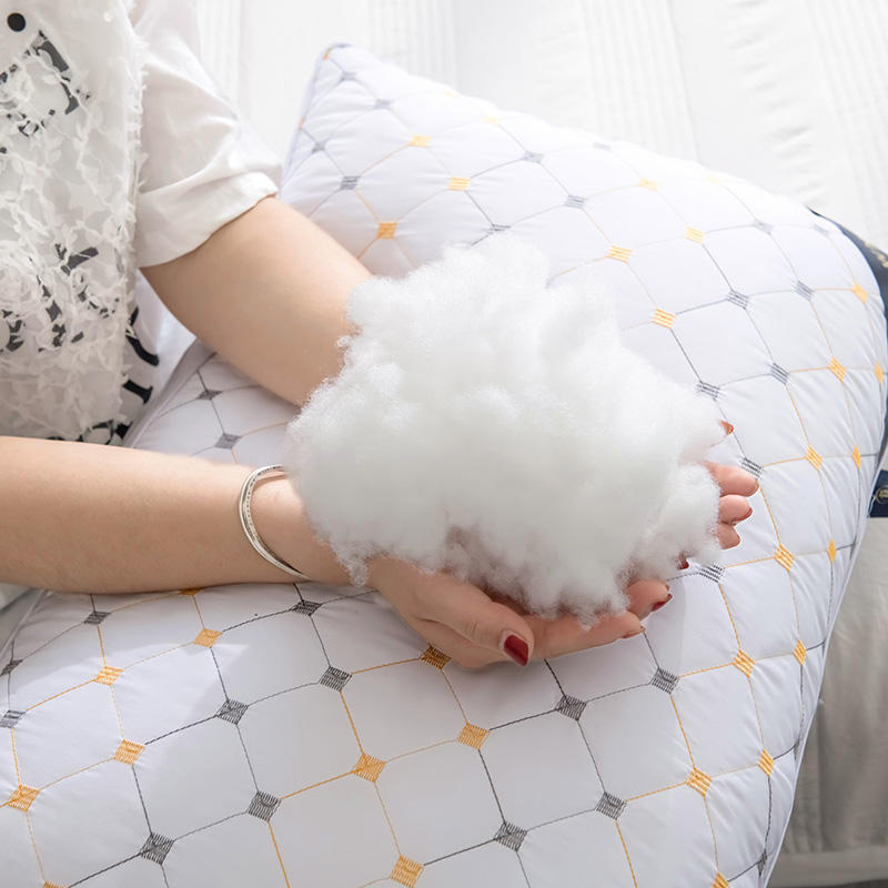 Polyester Pillow Insert for Adults - Hotel & Home Use, Soft White Rectangular Bedding Core, Durable Pillow for Dorm & Household