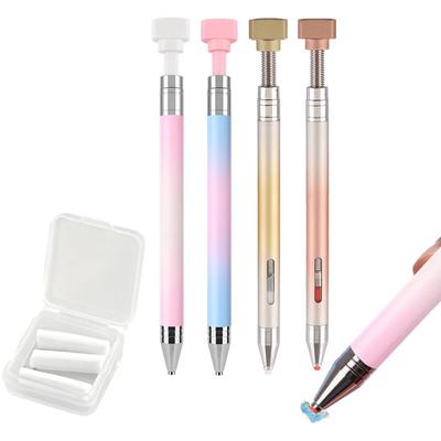 Doldurulabilir Mumlu Kalem Otomatik Elmas Sanatı Kalemi Elmas Yerleştirme Kalemi Elmas Taklidi Taşlar Kendin Yap El Sanatları Tırnak Sanatı için Mum Dolgulu