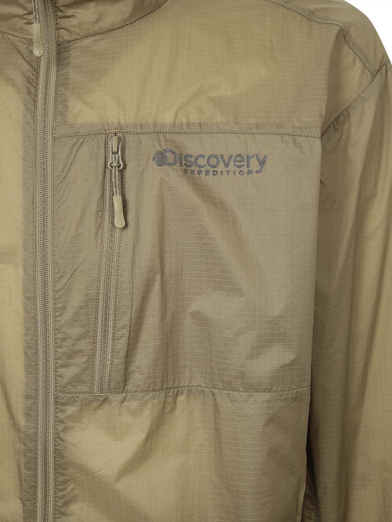 Discovery Expedition Men'S Ultralight Ripstop High-Neck Windbreaker (D/Camel)