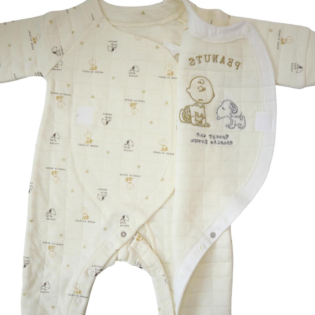 Snoopy Newborn Front Plaid Size 70 Coverall, Pre-all, Opening, Quilt,