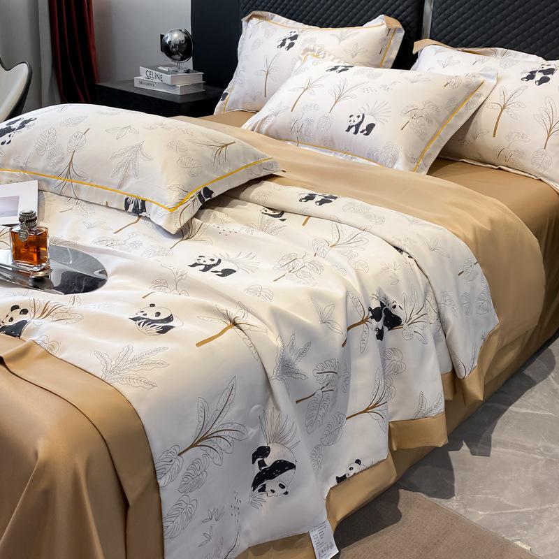 Tencel Summer Quilt Set: 25 Designs - Lightweight Silk, Washable, Perfect for Student Dorm Beds