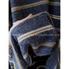 Plus Size Striped Long Sleeve Fluffy T-Shirt for Women - Cozy Winter Casual Wear