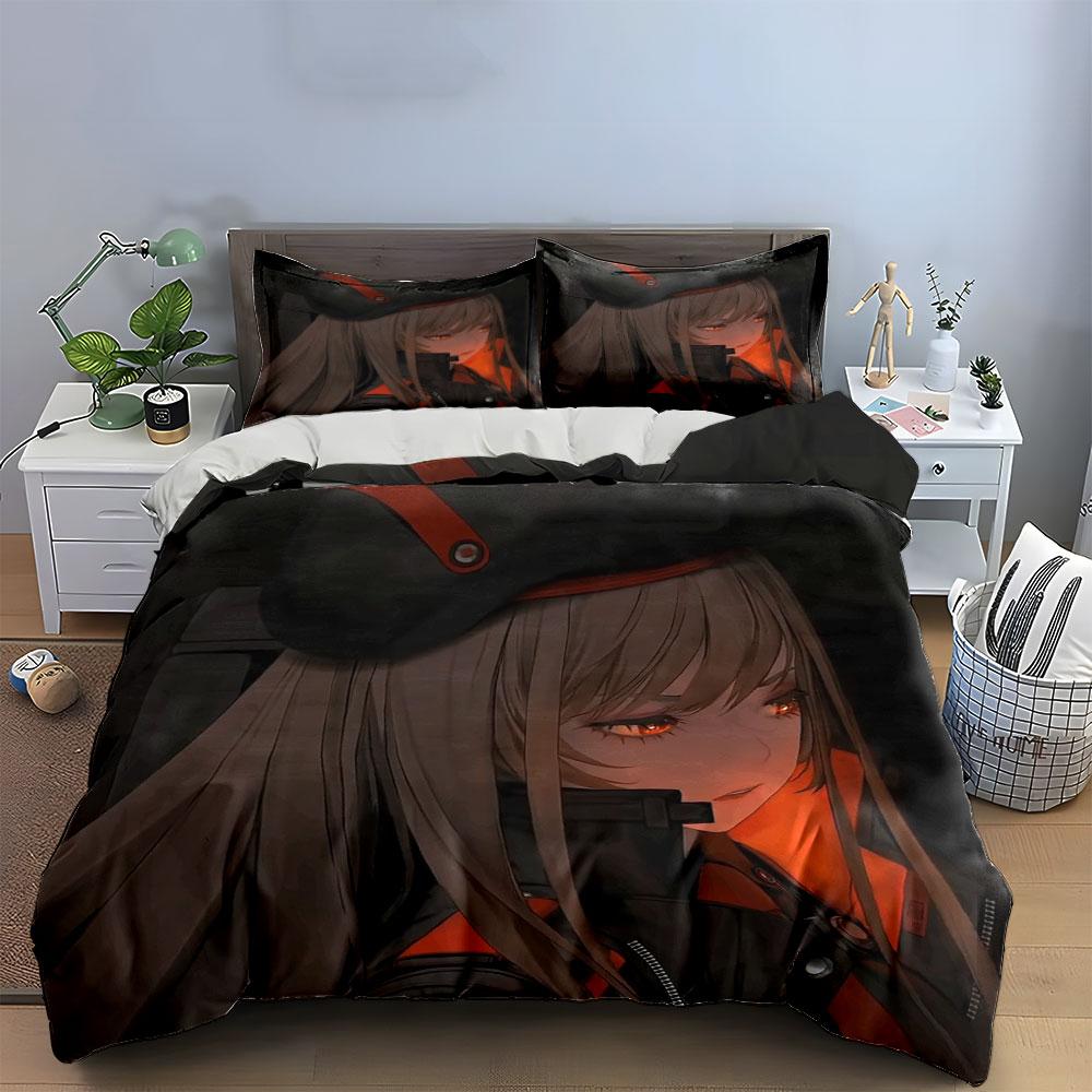 Animated Character Wearing Hat. Bedding Sets Duvet Cover Sets Duvet Covers Pillowcases(1*Duvet Cover 2*Pillowcases Without Duvet Insert)