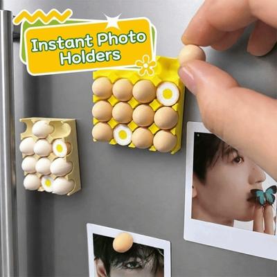 Reusable Egg Tray Fridge Magnet Egg Shape Fridge Magnet Cute Photo Holder Magnet  Office Board