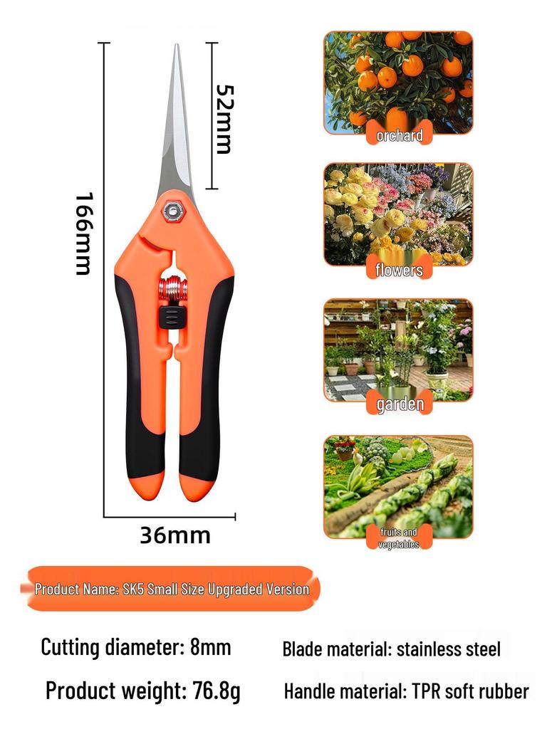 Pruning Shears: Multi-Use Garden, Grape, & Floral Scissors for Fruit Trees & Landscaping