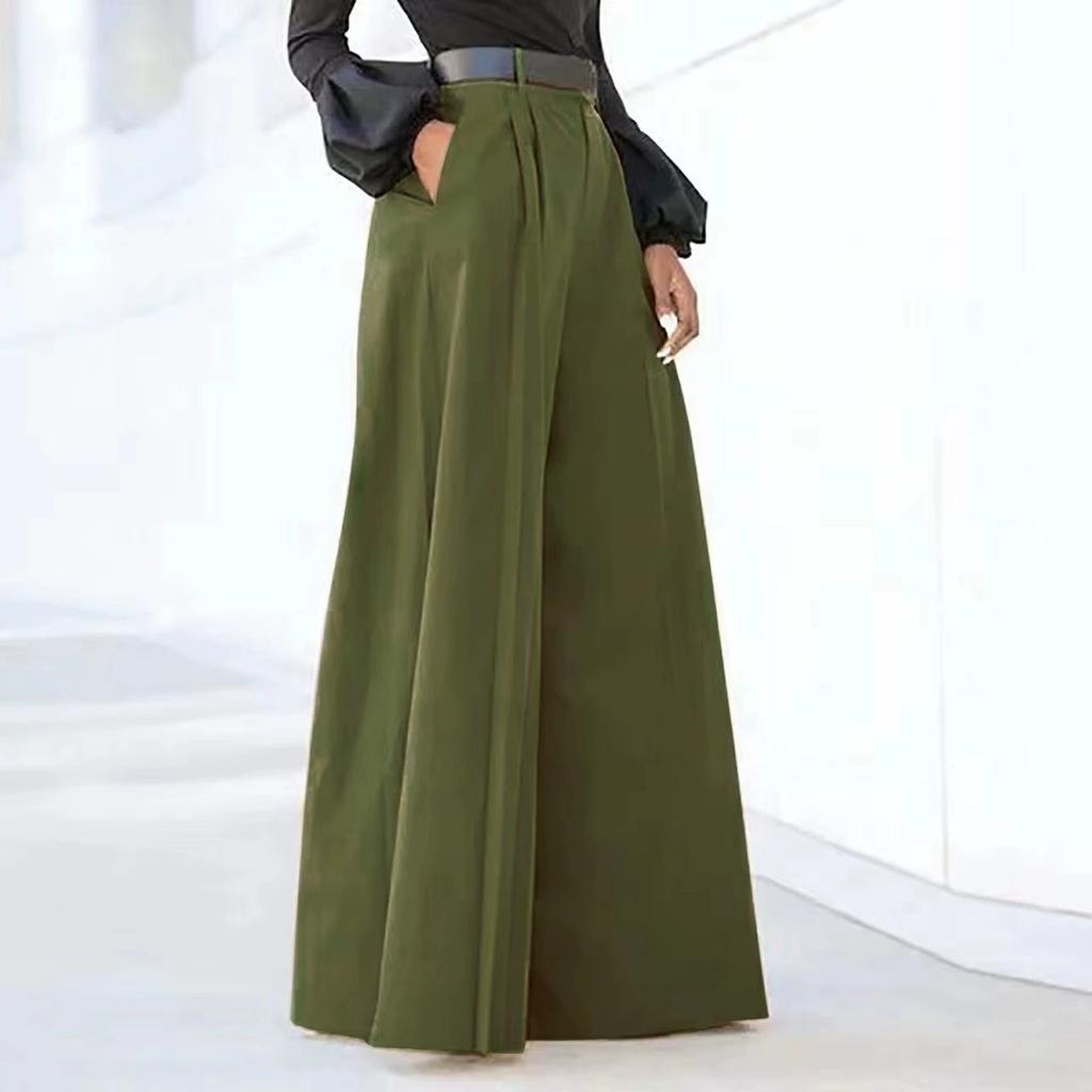 Women's High Waist Wide Leg Pants Flared Pants Fashion Elegant Party Wide Leg Pants