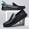 Spring New Men's Shoes Men's Soft Leather Breathable British Business Style Men's Casual Leather Shoes Doudou