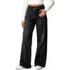 Women's Solid Color Jeans Loose Casual Straight Leg Wide Leg Pants