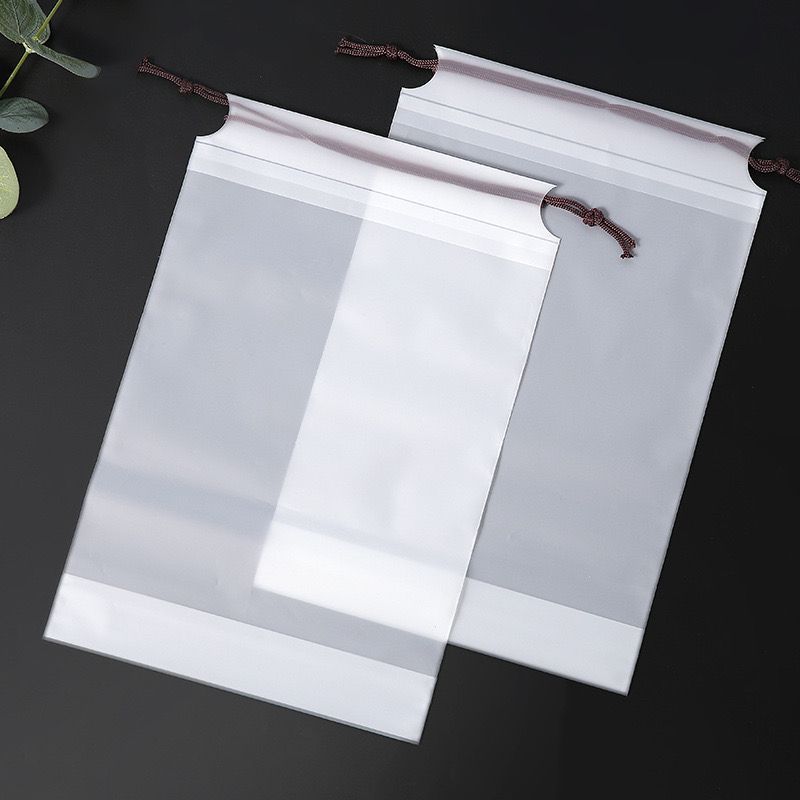 100pcs Frosted Drawstring Bags Thicken Waterproof and Dustproof Storage Pouch Travel Swimming Home Shoe Clothing Reusable Universal Bundle Pocket