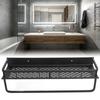 Bathroom Shelves Multipurpose Minimalism Punch Wall Mounted Shower Shelves with 4 Hooks and Towel Bar