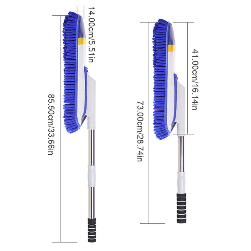 Scalable Car Washing Mop Long Handle Cleaning Brush Ultra-Soft Chenille Auto Dust Removal for Car Detailing Wash Tool