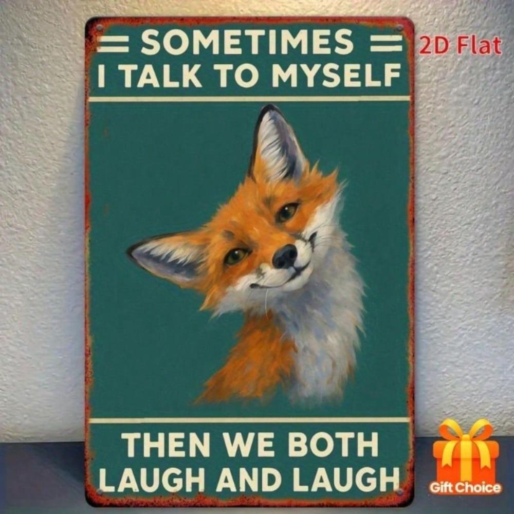 Funny Man Cave Metal Sign Sometimes I Talk To Myself Then We Both Laugh Vintage Tin Plaque Wall Decor