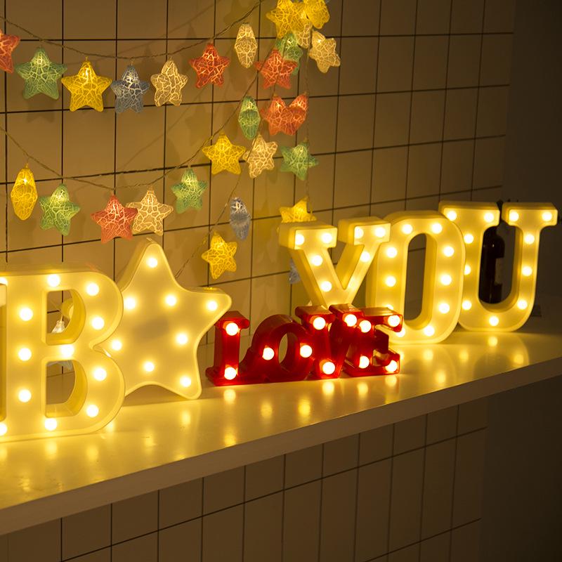 LED Marquee Letter Character Lights A - Z Alphabet Light Up Sign Decor