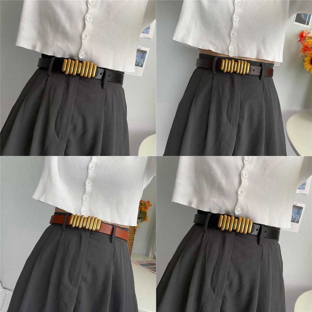 Classic Womens Minimalist Fashion Belt In Black Coffee And Earth Tone For Outfits Modern