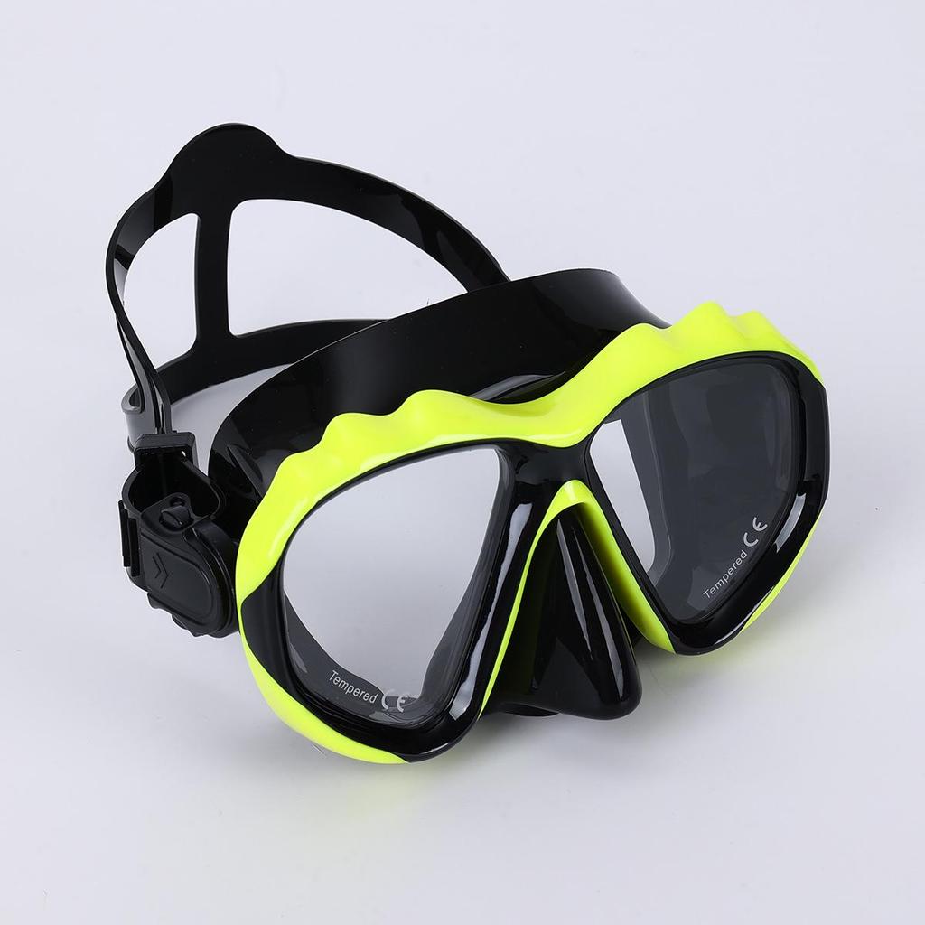 Maschera da Immersione in Silicone per Bambini e Adulti con Snorkel - Lente in Vetro Temperato HD, Montatura Grande