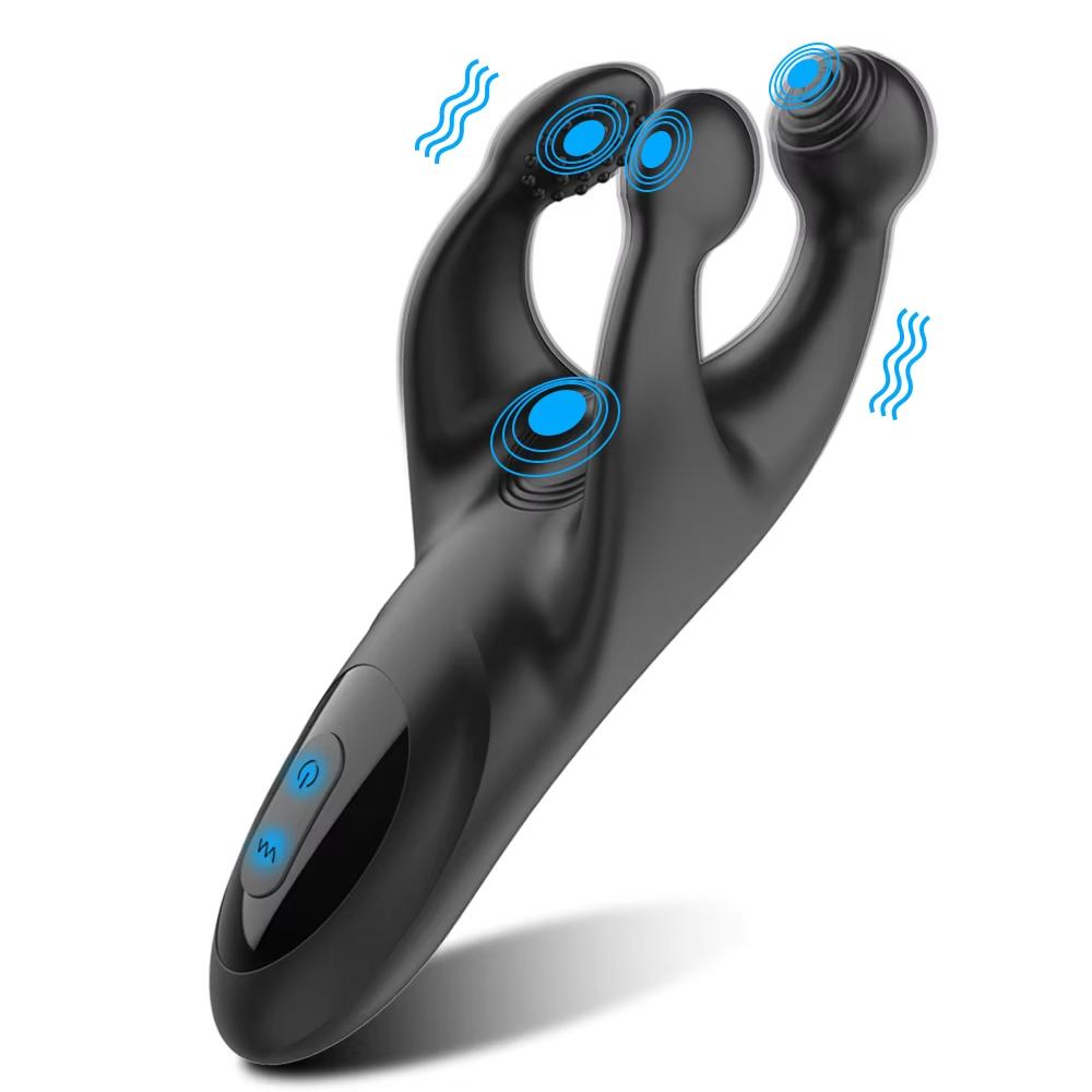 Penis Delay Trainer Glans Workout Vibrator Testicle Massager Soft Silicone Prostate Stimulator Male Masturbator Adult Products