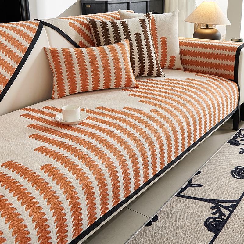 

New Four Seasons Chenier Sofa Cushion Armrest Backrest Sofa Full Cover Cloth Home Bedroom Living Room Decoration 70*70cm