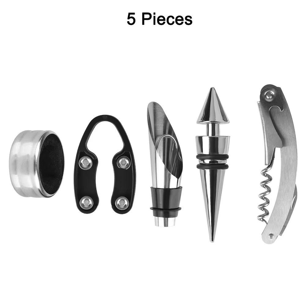 Creative Bottle Shape Corkscrew Set Simulation Stainless Steel Red Wine Tool Kit Portable High-End Wine Opener Set Gift