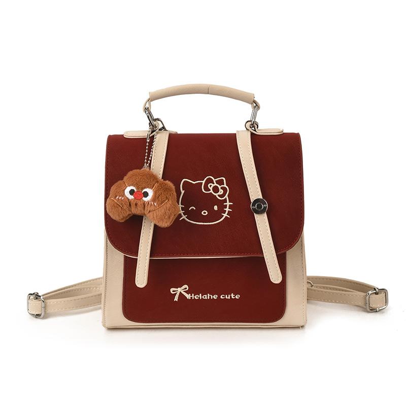 College Style Children S Backpack Cartoon Anime Boys And Girls Backpack Cute Printed Baby Handbag красный
