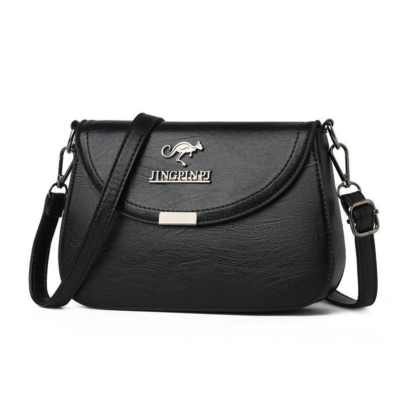 Women New Crossbody Bag Soft Leather Texture Shoulder Bag Fashion Mini Square Bag Middle-Aged Mom Mother-in-Law Shoulder Bag