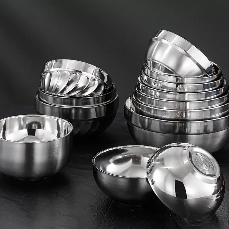 LianGang 304 Stainless Steel Double-Layer Insulated Bowl