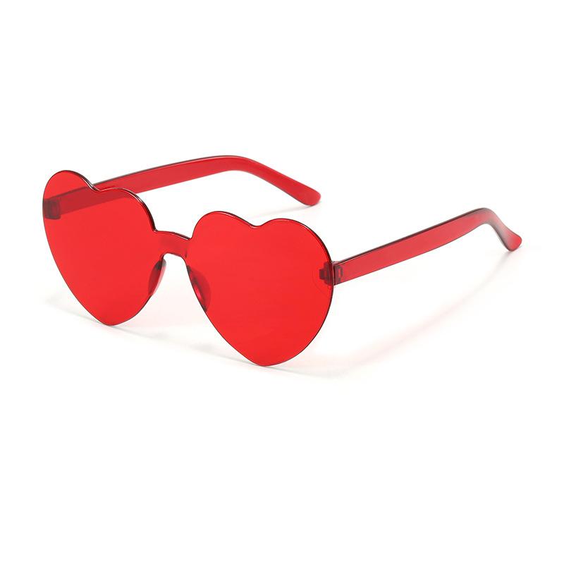 5pcs Jelly Peach Heart Sunglasses Female Street Photo Trendsetter Love Glasses Photo Cute Funny Sunglasses