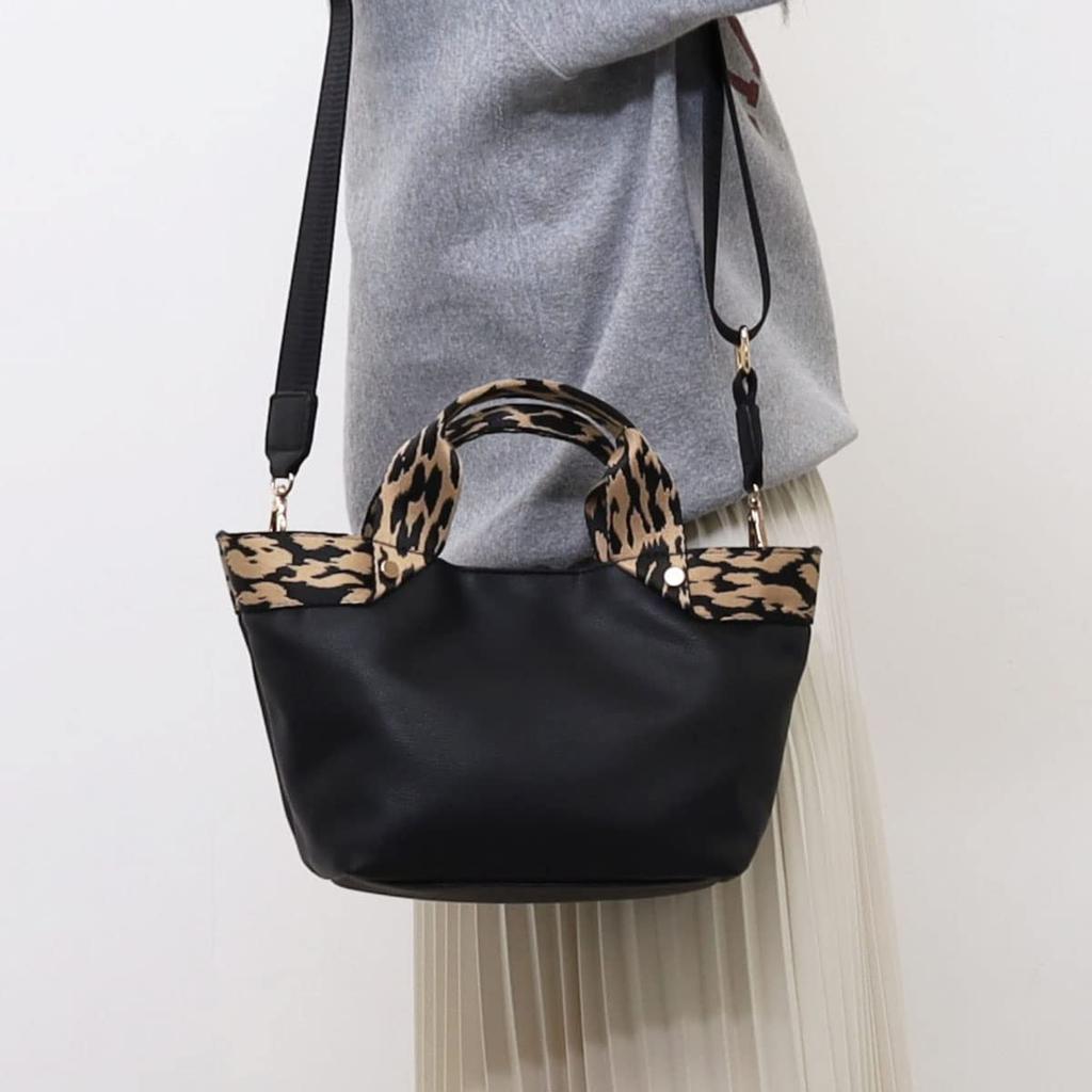 [Cuko] Tape Handle Faux Leather Mini 2-Way Bag
