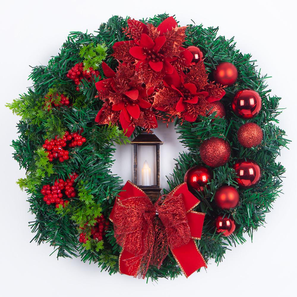 

Рождественский орнамент подвеска дверь подвеска 40см Рождественский венок подвеска со светом 40CM