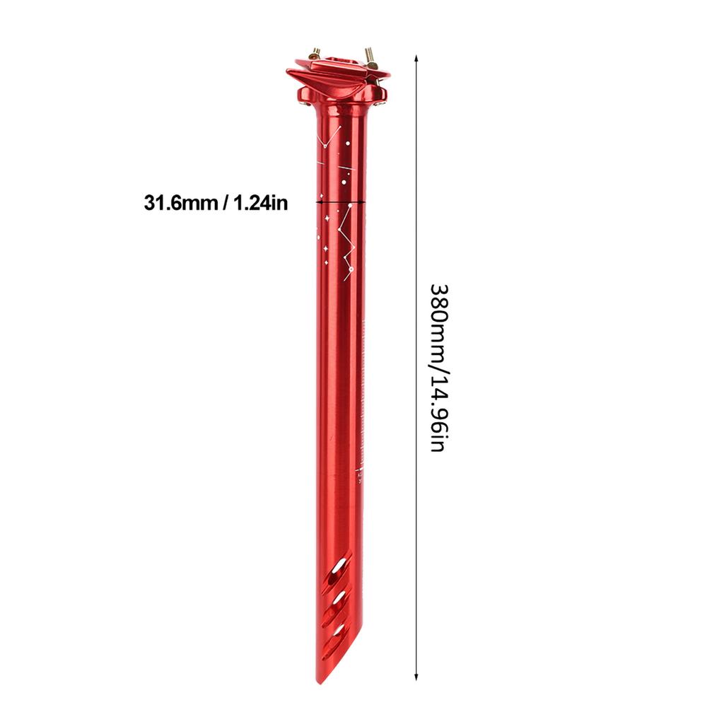 Lega di Alluminio 7075 31,6 mm Ultraleggera Mountain Bike Strada Reggisella Bicicletta Tubo Sella Accessorio Ciclismo Rosso