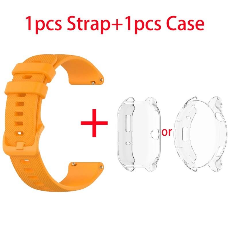 Θήκη + λουράκι για λουράκι ρολογιού Amazfit GTS4 Mini έξυπνο ρολόι Βραχιόλι με λουράκι σιλικόνης για Huami Amazfit GTS2 GTS2 Mini GTR4 GTR2 Sports Silicone Band