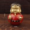 Brass Painting Oil Fu Lu Shou Of Handheld Desktop Creative Little God Of Wealth Figurine Craft Small Ornament
