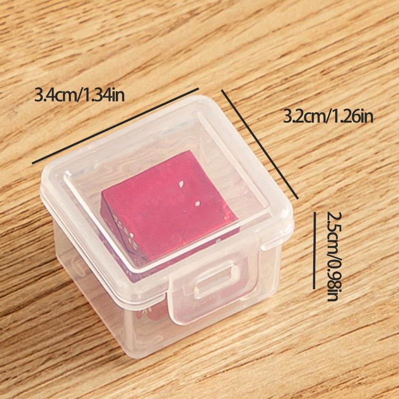 10PCSClear Jewelry Storage Box Portable Earplug Pill Storage Case Jewelry Beads Container Lid Multipurpose Organizer for Hardware Small Craft Gadgets