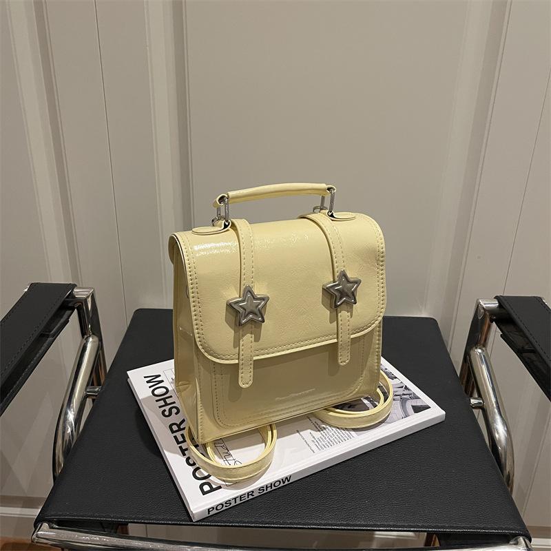 Schoolbag fashion trend texture casual backpack autumn and winter new bag 1011 niche design women's simple backpack