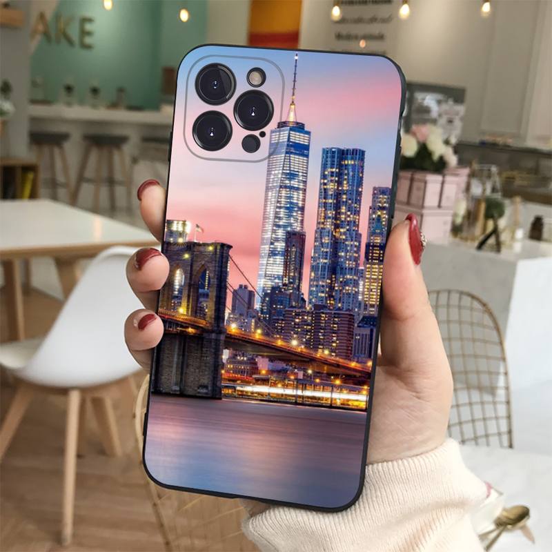 New York City Times Square Phone Case For iPhone 14 11 12 13 Mini Pro Max 8 7 6 6S Plus X SE 2020 XR XS Funda Case