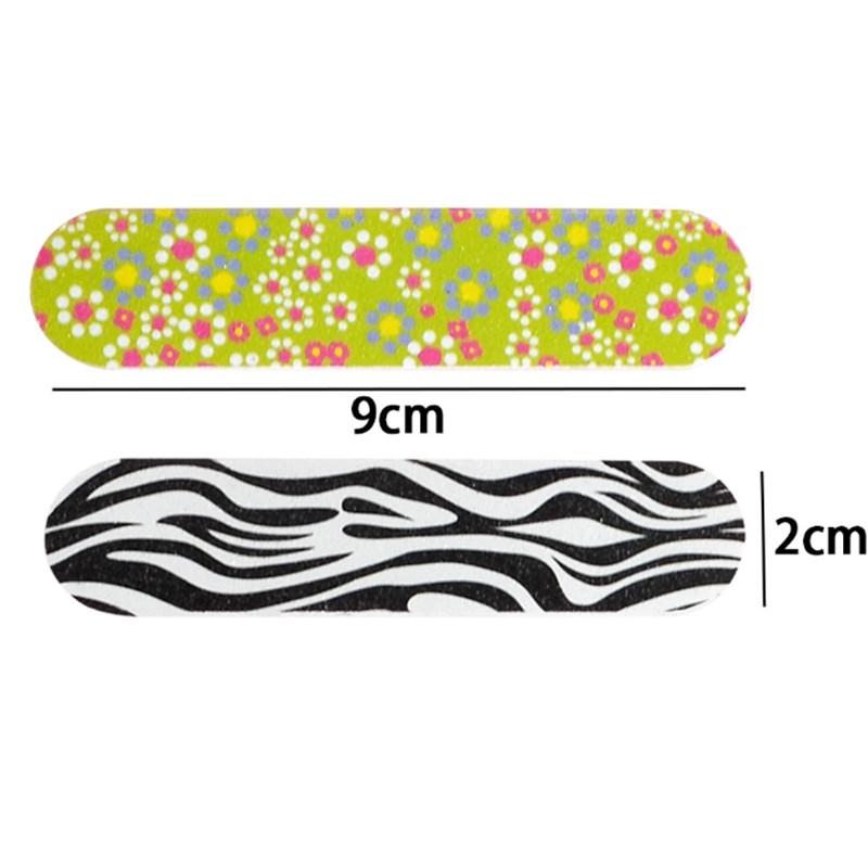 100PCS 9cm Mini Colorful Nail File Double Sided Emery Boards Small Nail File Trimming Tool Manicure Pedicure Tools Wholesale