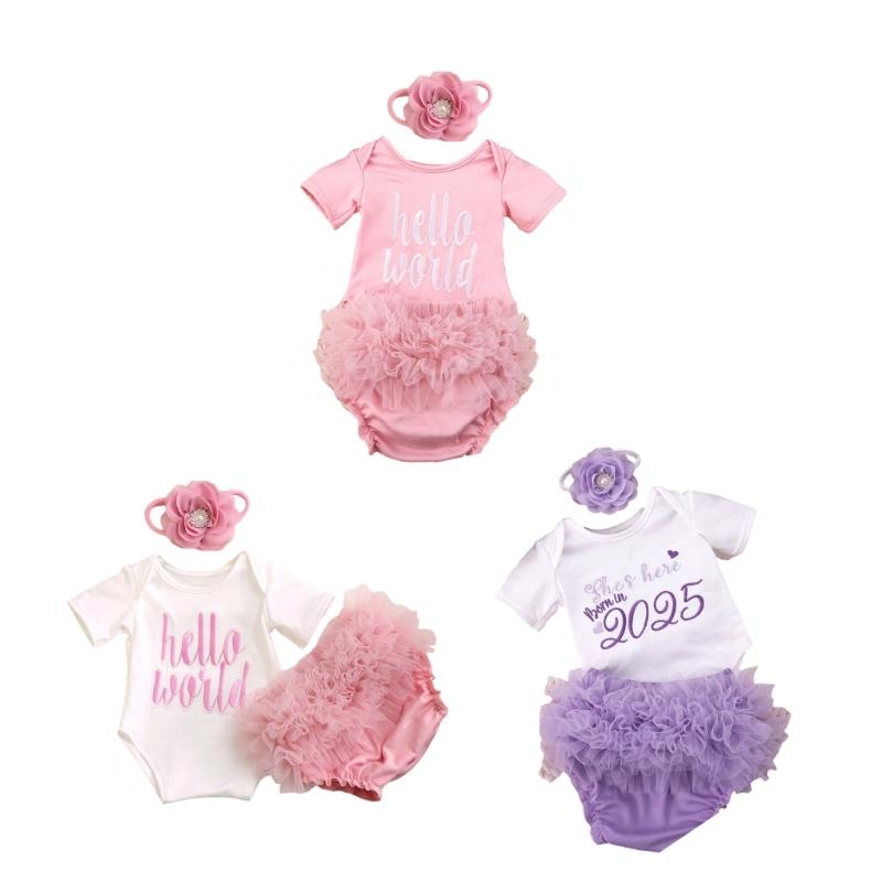 Infant Photography Clothing Breathable Polyester Fabric Multi Color Option Newborns Studio Props with Matching Headwear