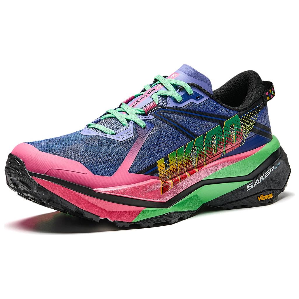 Anta Falcon 2 Elite Edition Champion Sports Rutschfest Abriebfest Atmungsaktiv Low-Top Freizeit-Laufschuhe Damen Sneaker Blau Pink Grün 122515516A-1