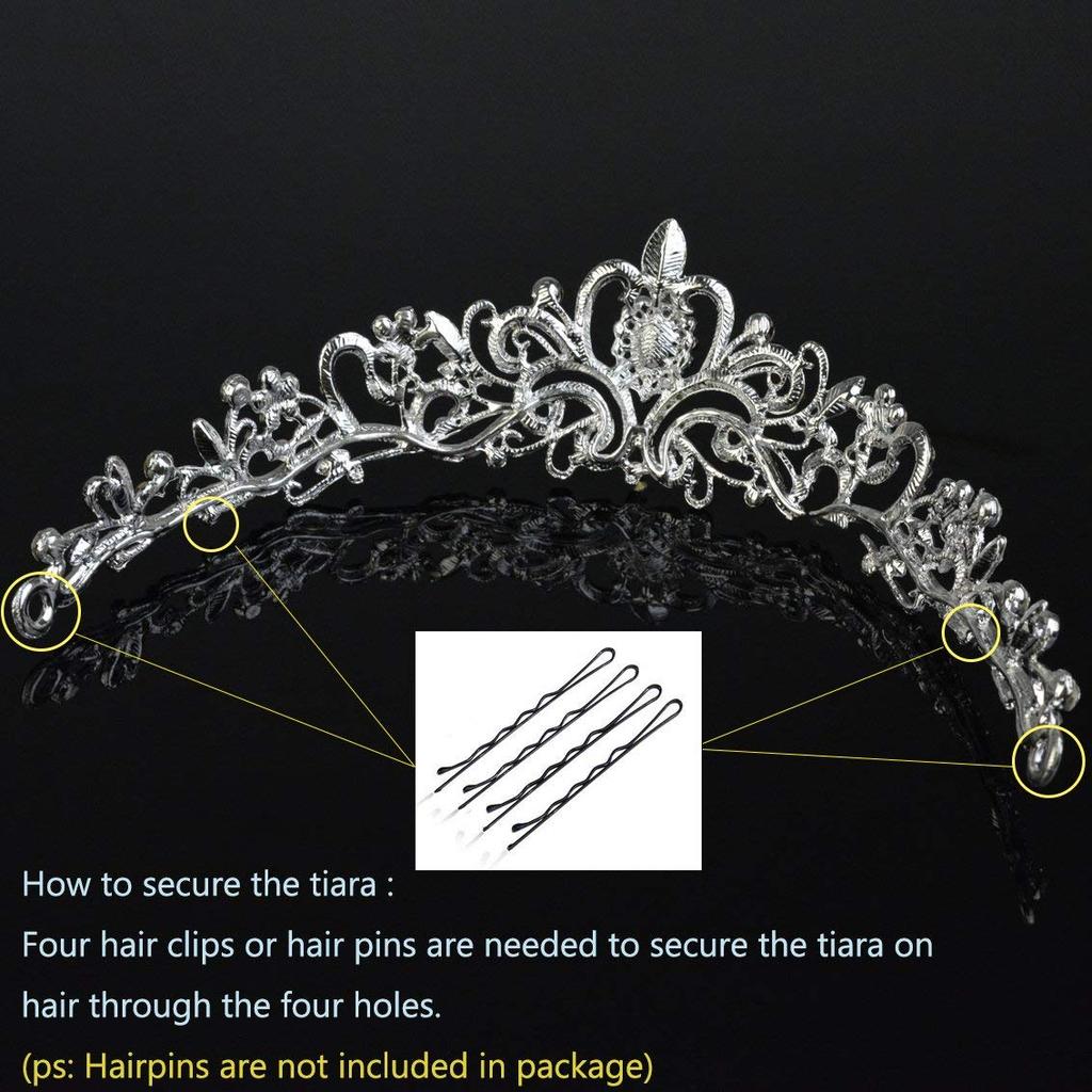 Haarschmuck cnomg Krone Diadem Kinderfotografie Party Mädchen Hochzeit Konfirmation Geburtstagsfeier Braut Haarschmuck 17 x 9 x 5 cm