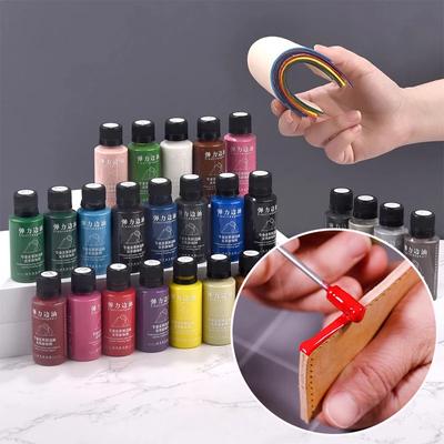 30ml Leather Edge Paint Oil Dye Dressing Color Coats Leather Edges Finish Supplies DIY Craft Bag Shoes Edges Renovation Pigment