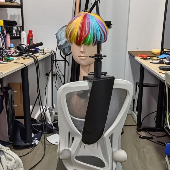 Mannequin Head Clamp Stand for Chairs, Adjustable Hairdresser Braiding Styling Practice Wig Head Holder, Cosmetology Manikin Head Seat Back Clamp