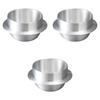 Set of 3 Aluminum White Finish X Aluminum Setomonohonpo 0.7-cup Kettles, [15.1 (11.8) 6.7 (6) Cm] Kettles,